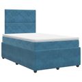 vidaXL Posteľ boxspring s matracom Modrá 120 x 190 cm Zamat