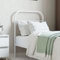 vidaXL Kovové náhradné čelo postele biele 75 cm
