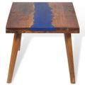 vidaXL Konferenčný stolík z teakového dreva a živice, 100x50x40 cm