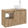vidaXL Sada kúpeľňového nábytku 2 ks Dub artisan Kompozitné drevo