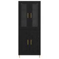 vidaXL Highboard 2 ks Čierny dub 69,5 x 34 x 180 cm Kompozitné drevo
