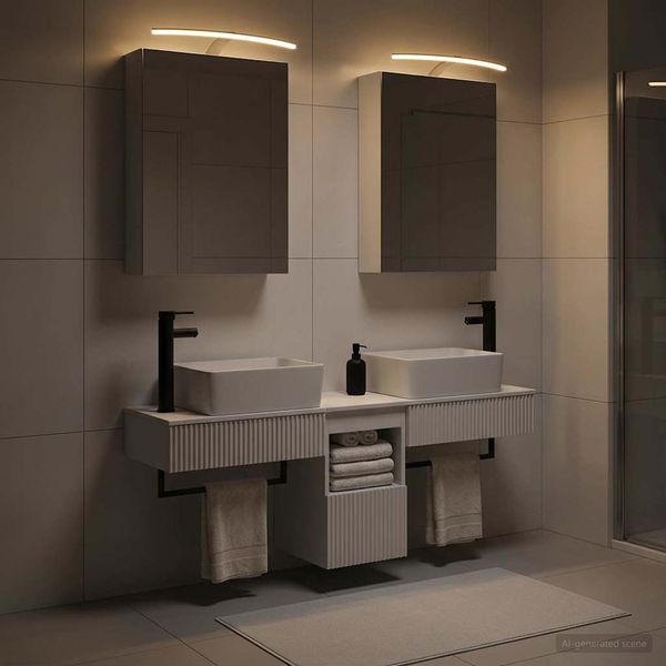 vidaXL Set kabinetov do kúpeľne 5 pcs Biela 50 x 14,5 x 70 cm