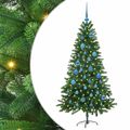 vidaXL Vianočný stromček s 150 LED-i so stojanom Zelená 150 cm PE