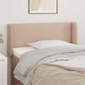 vidaXL Čelo postele so záhybmi kapučínové 93x16x78/88 cm umelá koža