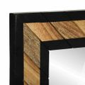 vidaXL Nástenné zrkadlo Obdĺžnikový Čierna a Hnedá 50 x 2 x 90 cm