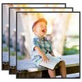 vidaXL Fotorámiky na stenu, koláž 3 ks, čierne 50x50 cm, MDF