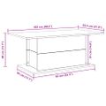 vidaXL Konferenčný stolík dub artisan 102x55,5x40 cm kompozitné drevo
