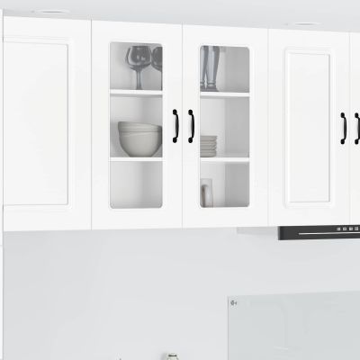 vidaXL Dvierka na umývačku s úložiskom Kalmar Biela 80 x 31 x 80 cm