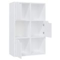 vidaXL Knižnica biela 60x27,5x88 cm drevotrieska