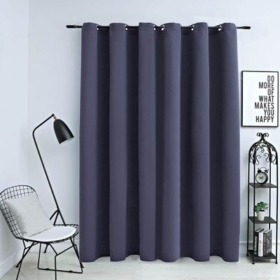 vidaXL Zatemňovací záves s kovovými očkami, antracitový 290x245 cm