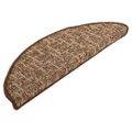 vidaXL Kobercové nášľapy na schody 15 ks hnedé 65x21x4 cm