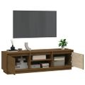 vidaXL TV stolík medovo-hnedý 140x35x40 cm masívna borovica