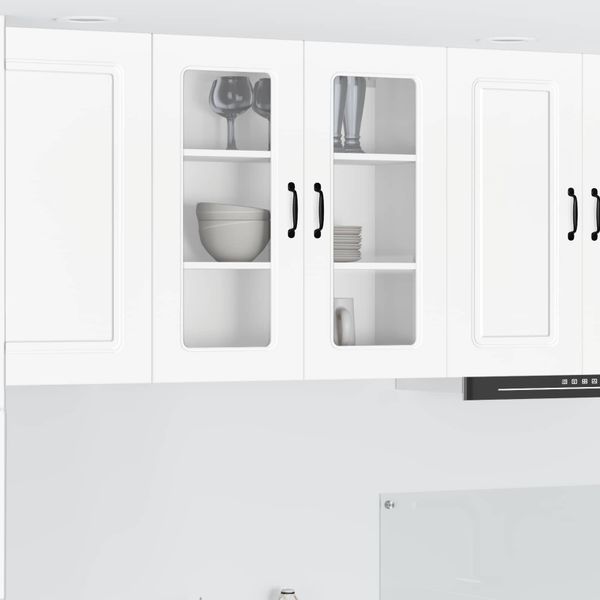 vidaXL Dvierka na umývačku s úložiskom Kalmar Biela 80 x 31 x 80 cm
