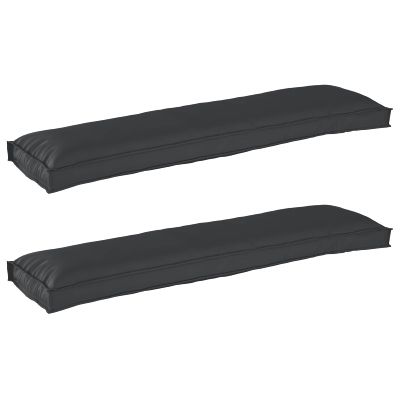 vidaXL Sada vankúšov na palete 2 pcs Čierna 150 x 40 x 8 cm