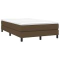 vidaXL Posteľný rám s boxspringom tmavohnedá 120x200 cm látka