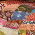 vidaXL Taburetka, patchwork, látka