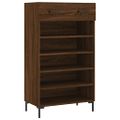 vidaXL Botník hnedý dub 60x35x105 cm kompozitné drevo