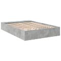 vidaXL Posteľný rám betónový sivý 120x200 cm kompozitné drevo