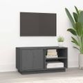 vidaXL TV skrinka sivá 80x35x40,5 cm masívna borovica