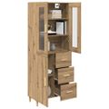 vidaXL Highboard Remeselný dub 34,5 x 34 x 180 cm Kompozitné drevo