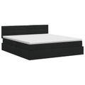 vidaXL Postel s úložným prostorem a matrací Čierna 180 x 200 cm Zamat
