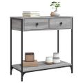 vidaXL Konzolový stolík sivý sonoma 75 x 34,5 x 75 cm kompozitné drevo
