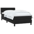 vidaXL Posteľný rám boxspring s matracom čierny 90x210 cm zamat