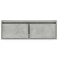 vidaXL TV skrinka s LED svetlami betónová sivá 75x35,5x25 cm