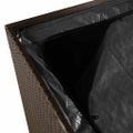vidaXL Záhradný úložný box Hnedý 110x50x58 cm Poly ratan
