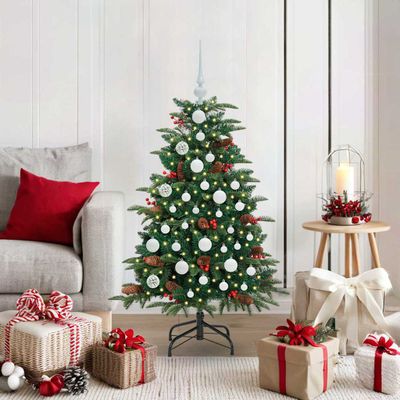vidaXL Umelý vianočný stromček Zelená 120 cm PVC, kov a plast
