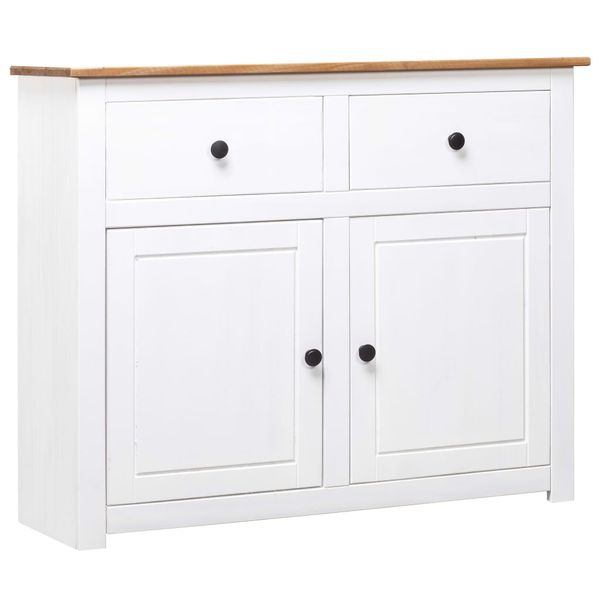 vidaXL Komoda biela 93x40x80 cm borovicový masív Panama Range