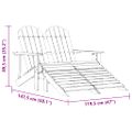 vidaXL 2-miestna záhradná stolička a taburetka Adirondack jedľa ružová