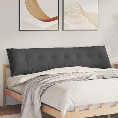 vidaXL Poduška na chrbát Tmavo šedá 200 x 50 cm Kordúrová tkanina