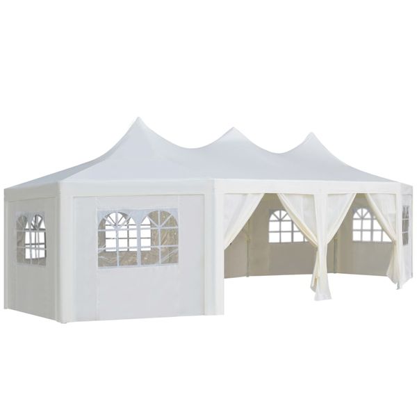 vidaXL Altánok 834x448x320 cm biely