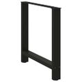 vidaXL Nohy k jedálenskému stolu, čierne, 2 ks, 80 x (72-73) cm, oceľové