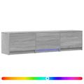 vidaXL TV skriňa s LED 165x34x40 cm Sivá Sonoma Konštruované drevo