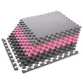 Ochranná puzzle podložka MP10 ružovo-šedá
