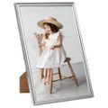 vidaXL Fotorámiky na stenu alebo stôl 5 ks strieborné 50x70 cm MDF