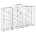 vidaXL Oblúkové gabiónové koše 12ks 300x50x160/180cm pozink. železo