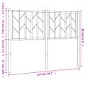 vidaXL Kovové náhradné čelo postele biele 120 cm