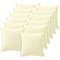 vidaXL Poťah na podložku 12 pcs HEERLEN Krémová 40 x 40 cm Polyester