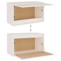 vidaXL Nástenné skrinky biele 60x30x35 cm masívne borovicové drevo