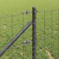 vidaXL Európsky plot s hrotmi 50 x 0,4 m PVC potiahnutá oceľ Sivá