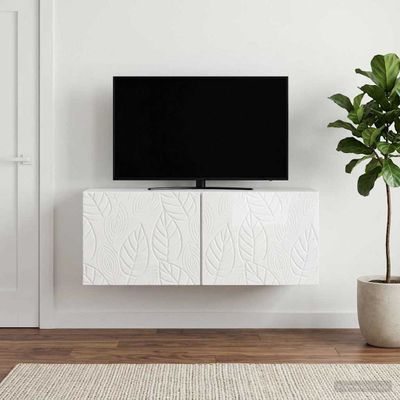vidaXL Nástenná TV skrinka 59,5 x 31 cm Biela s vysokým leskom