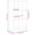 vidaXL Knižnica sivá sonoma 57x28,5x107,5 cm kompozitné drevo