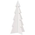vidaXL Drevený vianočný stromček biely 59,5 cm masívna borovica