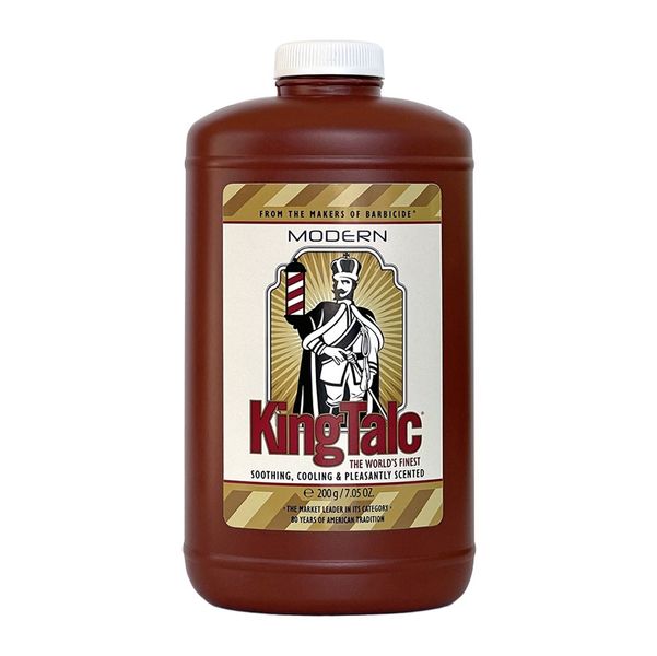 Púder na podráždenú pokožku po holení a stríhaní BARBICIDE King Talc Modern 200 g