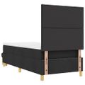 vidaXL Posteľ s pružinovým rámom s vankúšom Čierna 200 x 100 cm látka
