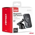 Držiak magnetický s rýchlonabíjačkou do auta Qi2 15W AMiO-04181
