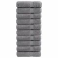 vidaXL Prémiové sprchové uteráky SOLUND 10 ks sivé 70x140 cm 600 g/m2